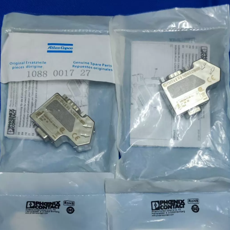 Genuine Controller Communication Module Connector for Atlas Copco Elektronikon Compressor 1088001727, front view, white background