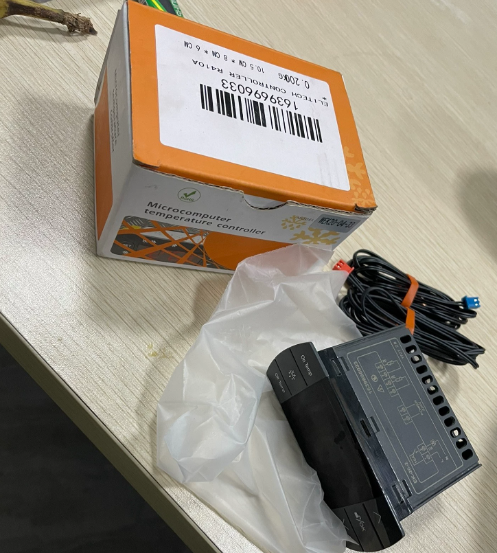 Genuine Elitech Air Dryer Controller for Atlas Copco Refrigerated Compressed Air Dryer 1639696033, front view, white background