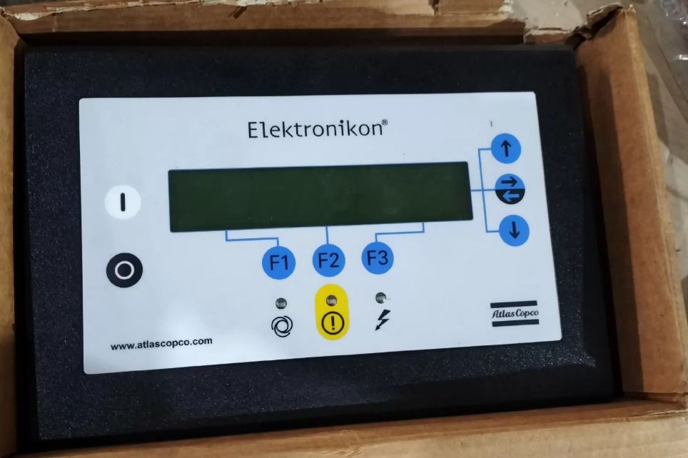 Genuine Control Panel for Atlas Copco Air Compressor GA37+ 1900071101, front view, white background
