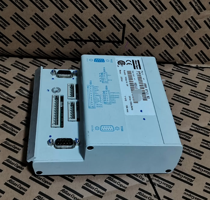 Atlas Copco 1900071162 Controller Module for Atlas Copco Elektronikon Compressor, close-up view