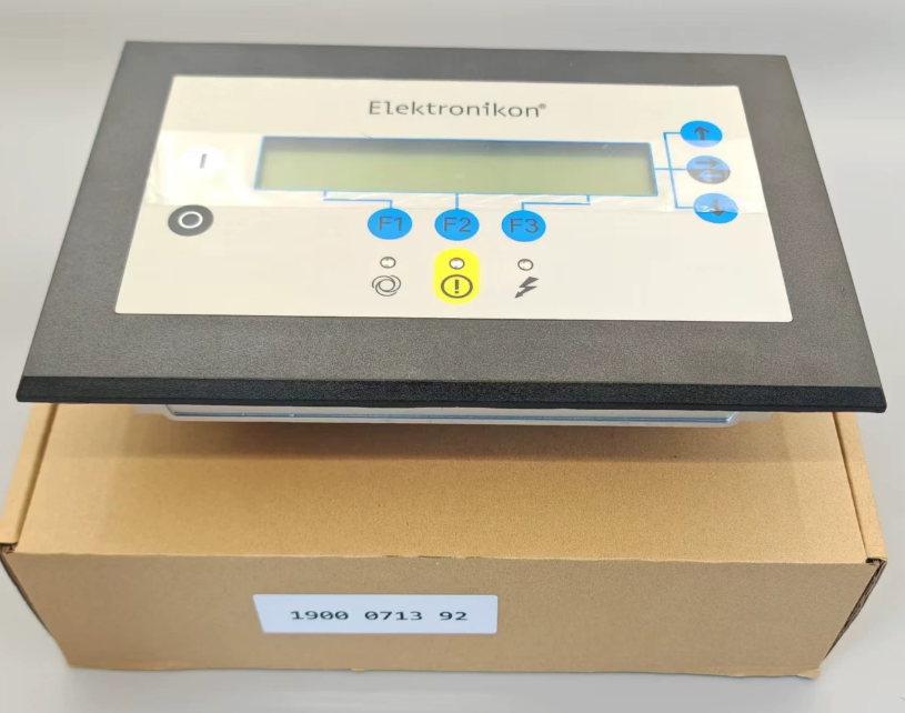 Genuine Elektronikon Controller Panel for Atlas Copco Air Compressor 1900071392, front view, white background