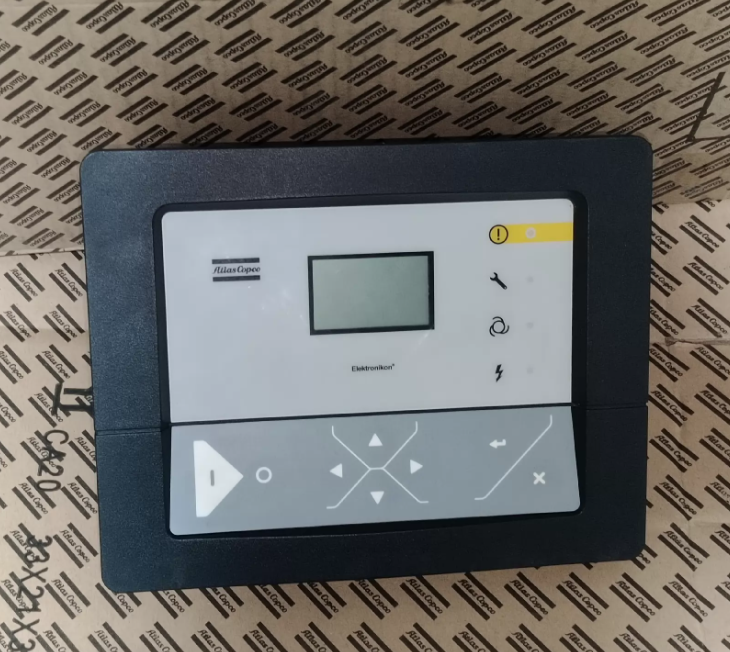 Genuine Elektronikon Mk5 Controller Panel for Atlas Copco Air Compressor GA37/GA55 1900520001, front view, white background