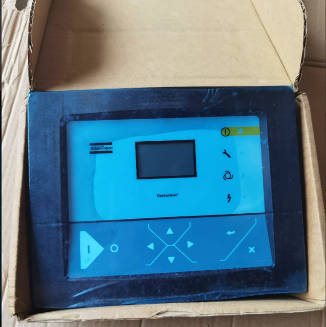 Genuine Elektronikon Mk5 Controller Panel for Atlas Copco Air Compressor 1900520002, front view, white background