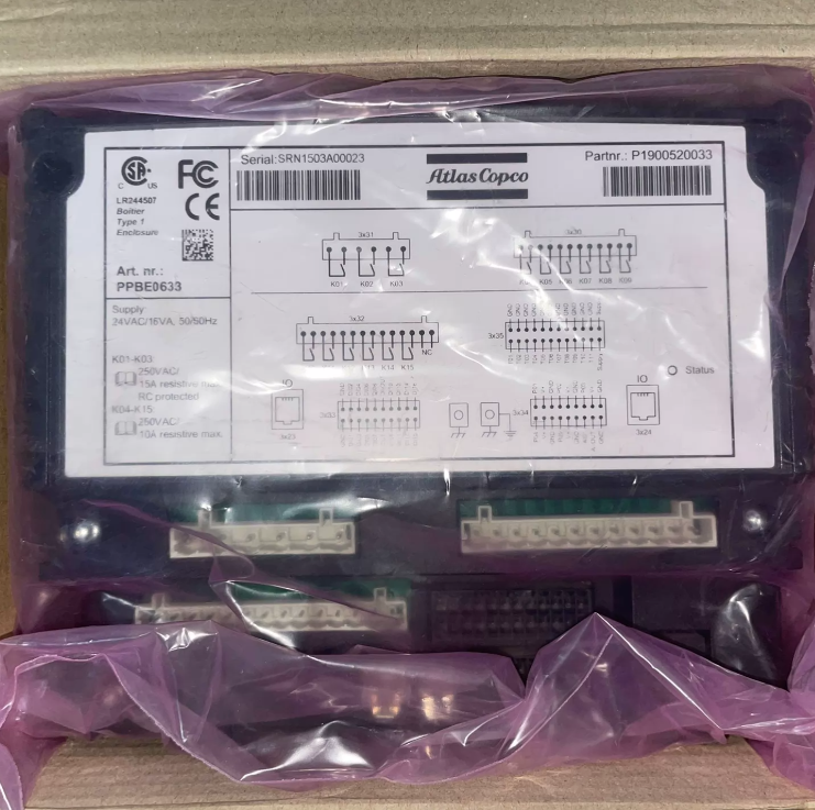 Atlas Copco P1900520033 Elektronikon Mk5 I/O2 Expansion Module for Atlas Copco Air Compressor GA200, detail view