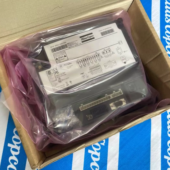 Genuine Elektronikon Mk5S Swipe Controller Panel for Atlas Copco Air Compressor 1900520200, front view, white background