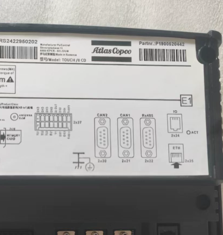 Atlas Copco P1900520442 Elektronikon Mk5S Touch Controller Panel for Atlas Copco Air Compressor, detail view