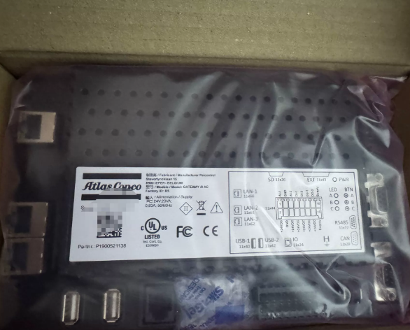 Atlas Copco P1900521138 Elektronikon Gateway / Communication Module for Atlas Copco Air Compressor, detail view