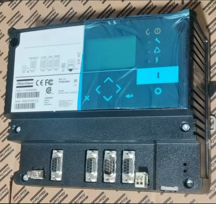 Genuine MK5 Gateway Communication Module for Atlas Copco Elektronikon Compressor 2230006800, front view, white background