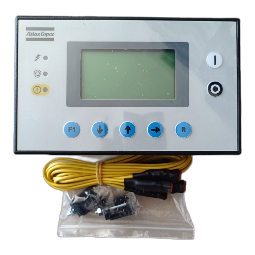 Atlas Copco Elektronikon I & II controller panel with LCD display and function keys